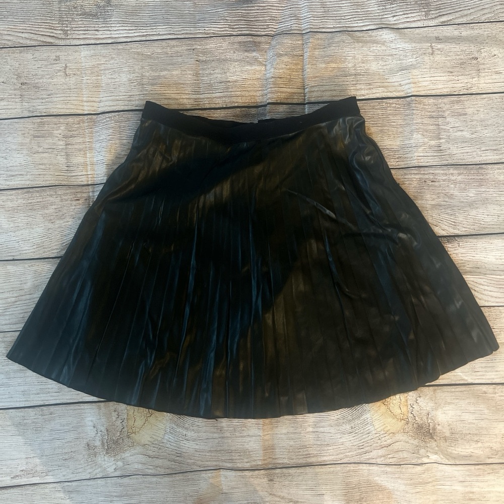 J. Crew Black A-Line Pleated Skirt